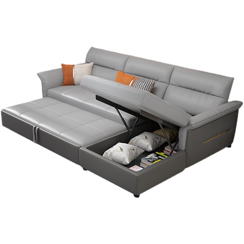 科技布沙发床两用折叠储物客厅中小户型双人带贵妃坐卧多功能沙发