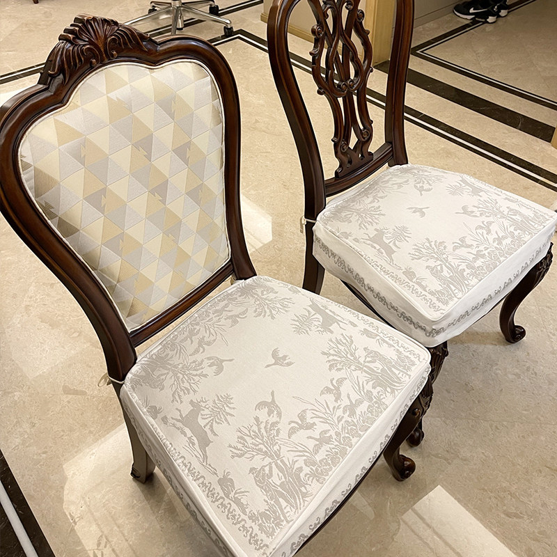 欧式家用餐桌椅套罩美式中式高端椅子垫靠背套凳子保护套支持定制