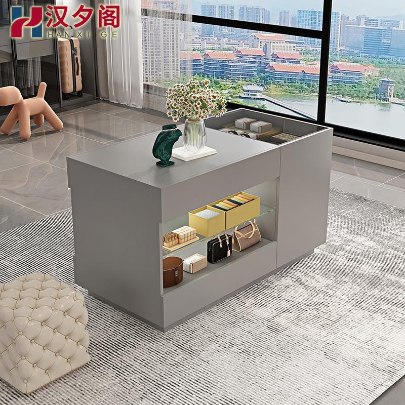 衣帽间岛台轻奢斗柜收纳柜小户型双面储物珠宝首饰展示柜一体8K18