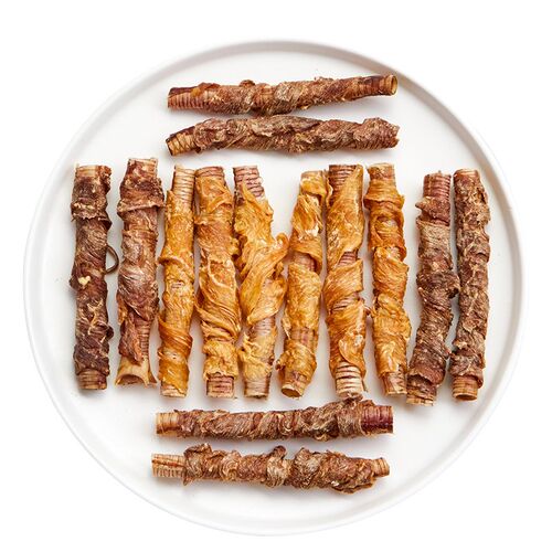 狗狗零食鸡鸭肉干缠鹅喉管泰迪博美磨牙棒补钙软骨素幼犬小型犬