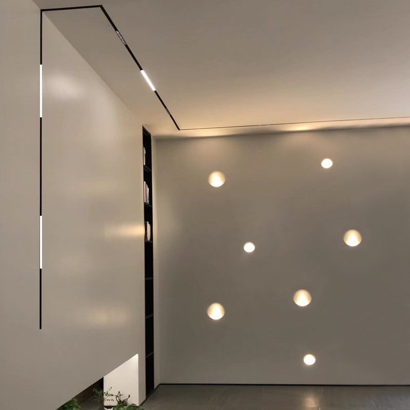 呼吸石膏灯嵌入式壁灯智能网红内嵌式led预埋侘寂风装饰背景墙灯