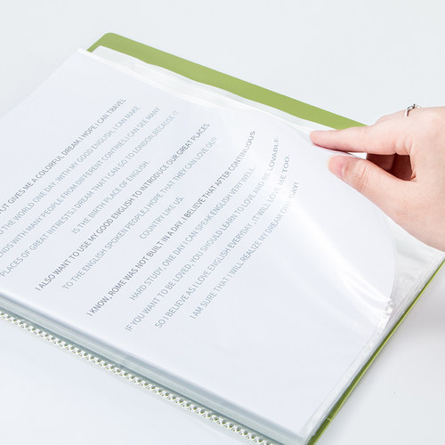 天色 资料册60/80/100页多层彩色文件夹A4活页袋透明插页办公用品