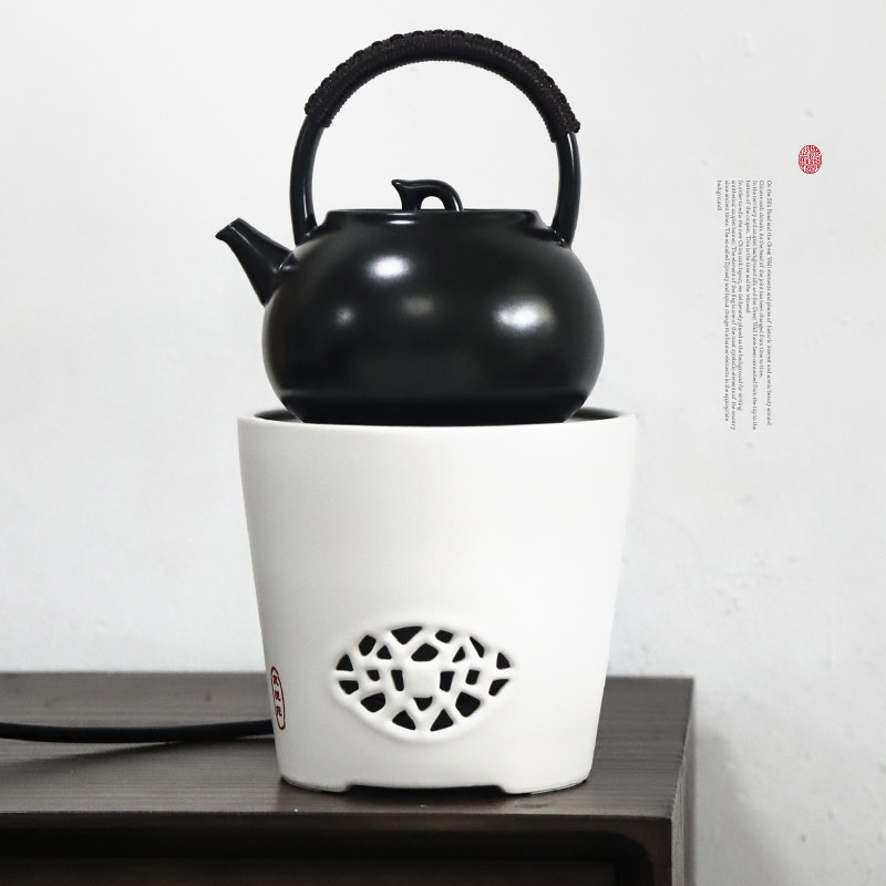 陶瓷白泥电陶炉煮茶陶炉煮水炉静音煮茶器茶炉潮州风炉烧水煮茶壶