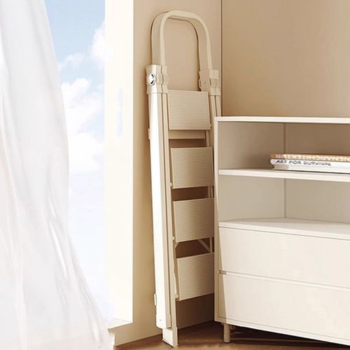 乔迁之喜新居红梯子家用折叠多功能四步人字梯伸缩加厚搬家五步梯