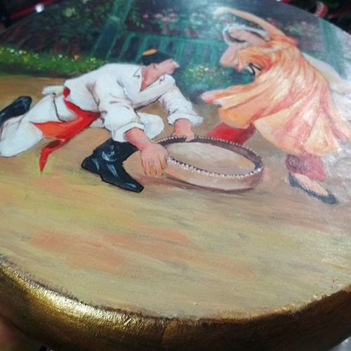 新疆维吾尔族手工彩绘伴奏乐器手鼓礼品35厘米包邮