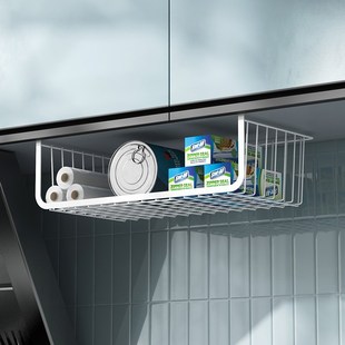 厨房挂架橱柜下挂架加高多功能悬挂分层调料收纳架吊柜挂篮置物架