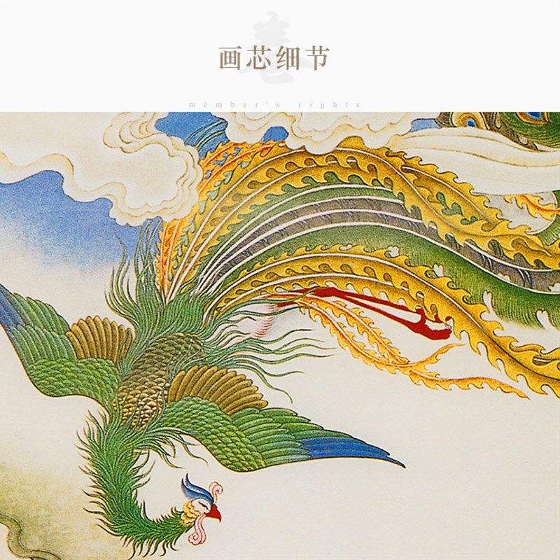 吹箫引凤图 箜篌图仕女抚琴人物卷轴挂画 书房绢布丝绸装饰画定制
