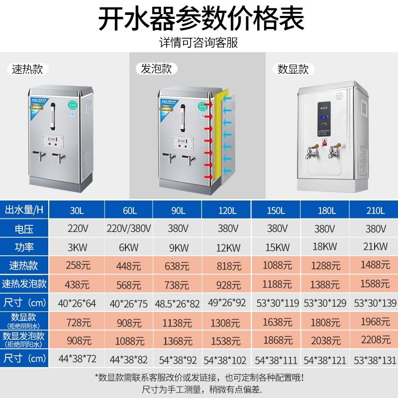 包安装 电热开水器商用全自动开水机热水器大容量饮水机烧水器炉