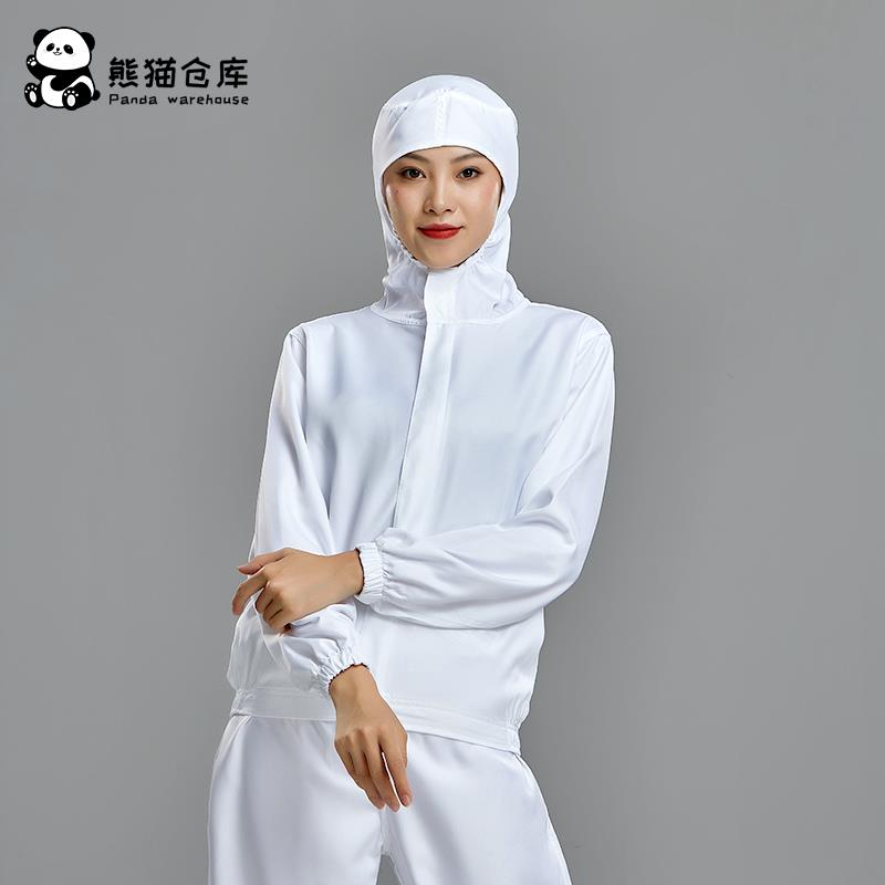 热销长袖连帽食品制药车间无尘服防护服喷漆电子厂分体工作服套装