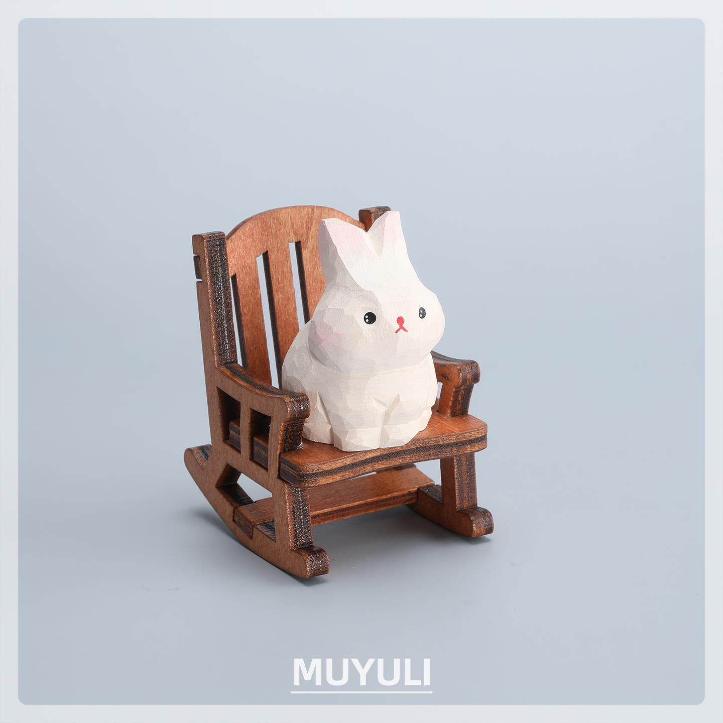 手工木雕小兔子丨办公室工位电脑桌面摆件创意装饰品可爱女礼物,家居饰品,装饰摆件,淘宝优惠券,粉丝福利购,淘宝优惠卷