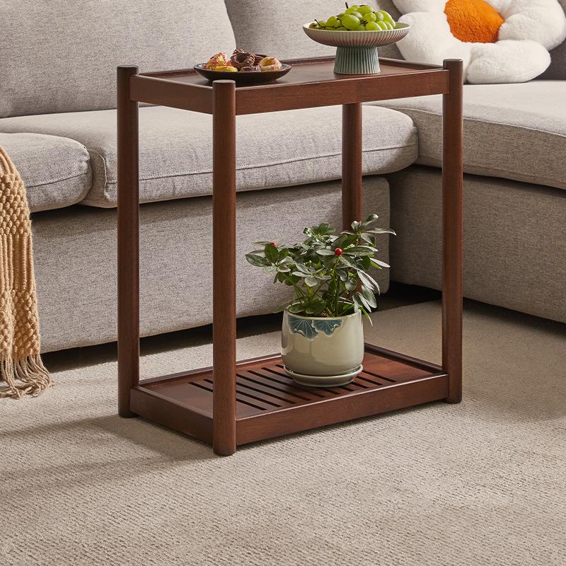 实木茶几沙发边几网红小桌子移动带轮餐车小推车置物架卧室床头桌