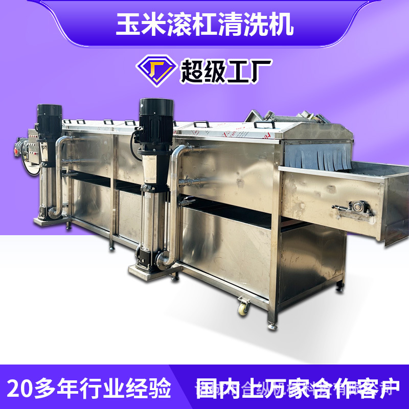 果蔬气泡清洗机 速冻玉米加工成套设备 玉米粒清洗机 玉米深加工