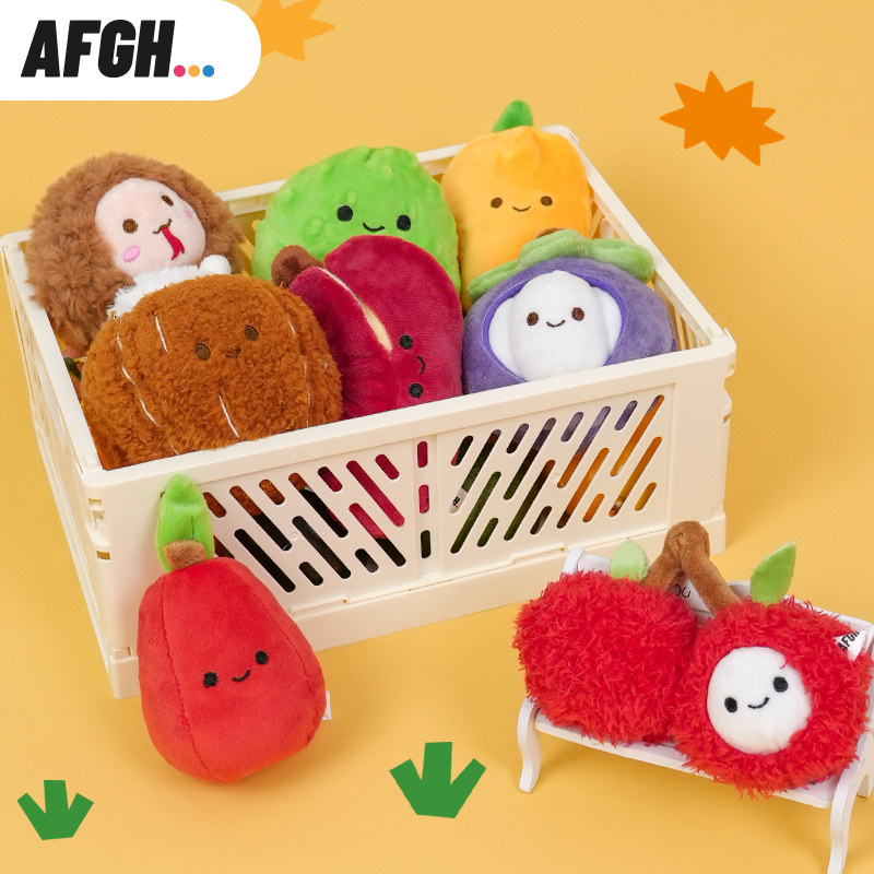 正版AFGH水果毛绒系列造型挂件包挂配饰钥匙扣钥匙链芒果香蕉山竹