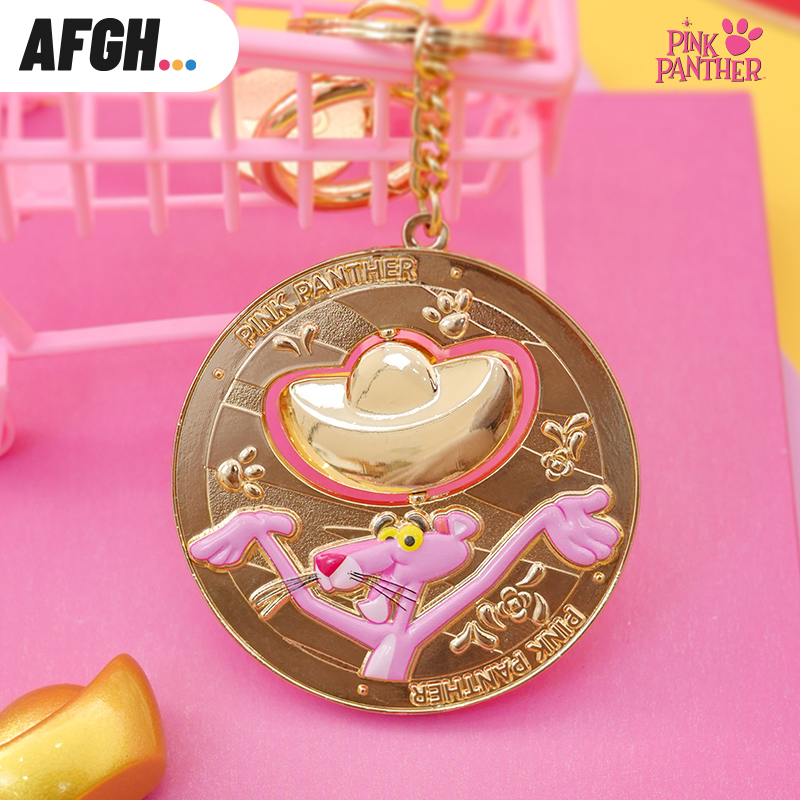 钥匙链粉红豹转大钱暴富