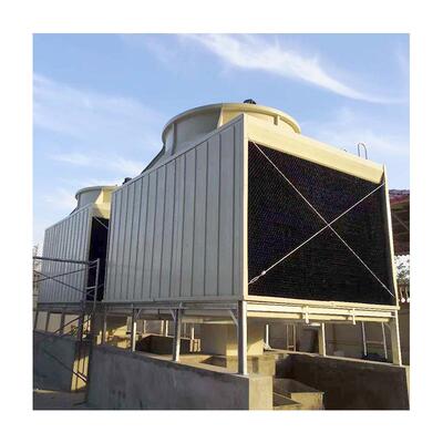 工业用方形玻璃钢横流式高温型冷却塔方形横流中温一体式冷却塔