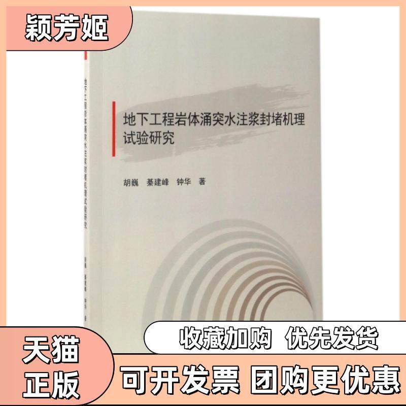 【正版书包邮】地下工程岩体涌突水注浆封堵机理试验研究胡巍綦建峰钟华武汉大学,书籍/杂志/报纸,冶金工业,淘宝优惠券,粉丝福利购,淘宝优惠卷