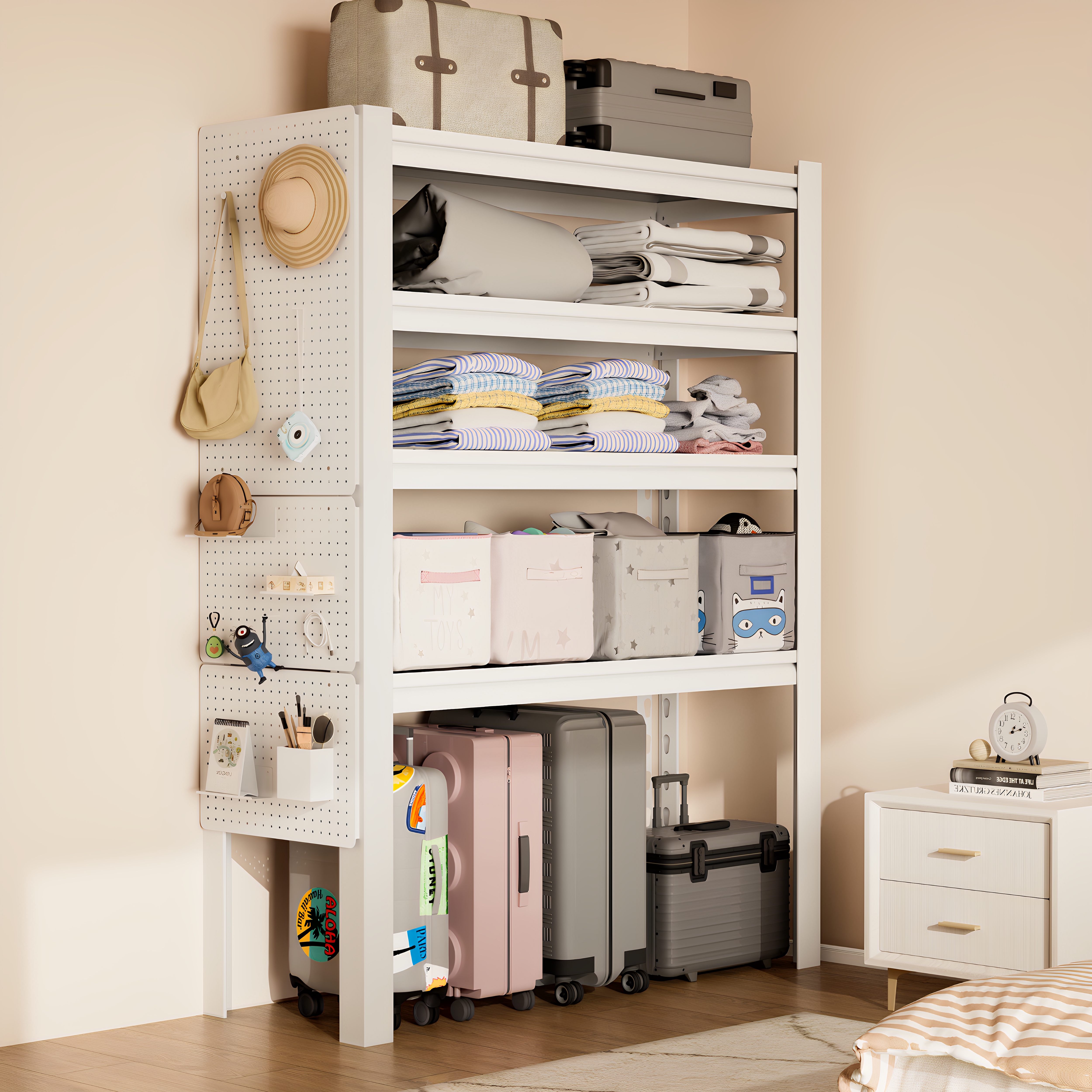 家用货架置物架落地下空式行李箱洗衣机上方收纳层架阳台客厅置物