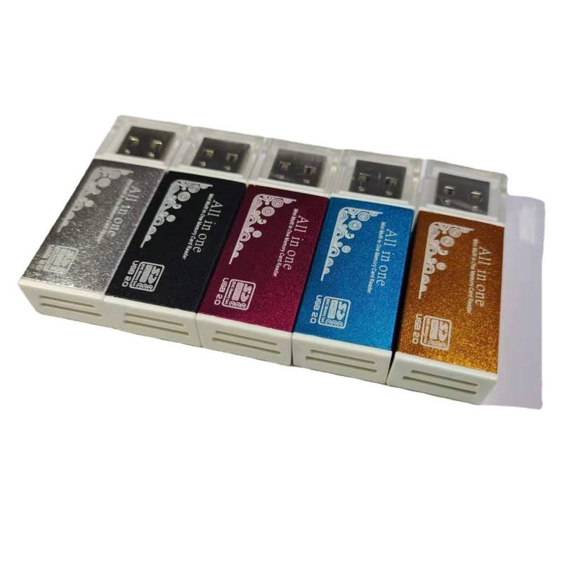 现货铝合金多功能SY638读卡器 四合一TF/SD/M2/MS多卡读卡器