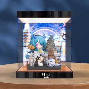 适用APEXTOYS明日方舟 来份甜点 Q版炎国篇令夕年 手办灯箱收纳盒