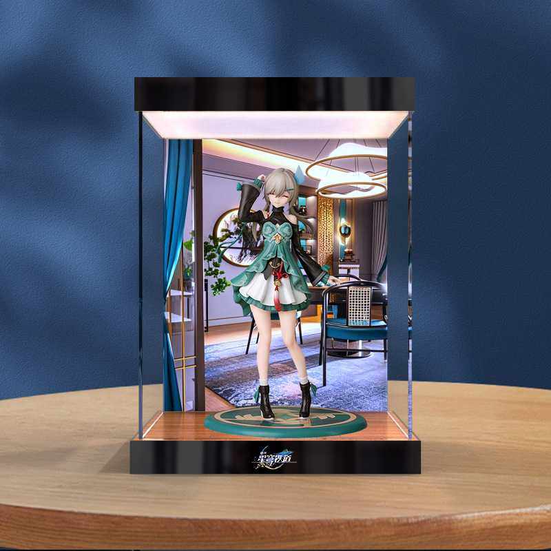 适用绷坏 星宆铁道 青雀 手办模型亚克力灯箱主题彩绘背景收纳盒,收纳整理,手办收纳盒,淘宝优惠券,粉丝福利购,淘宝优惠卷