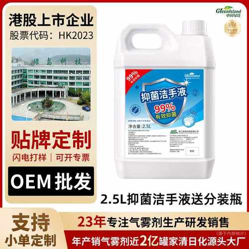 绿岛2.L大规格商用抑菌洁手液泡沫洗手温和清洁家庭补充装消毒液