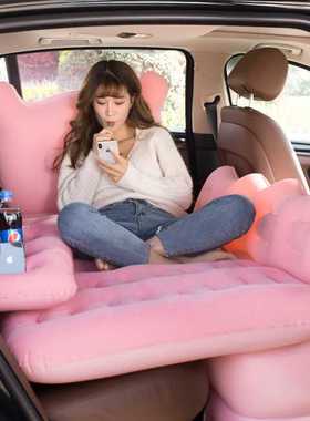 汽车旅行床SUV轿车适用卡通折叠车内充气垫床 车载充气床Bymaocar