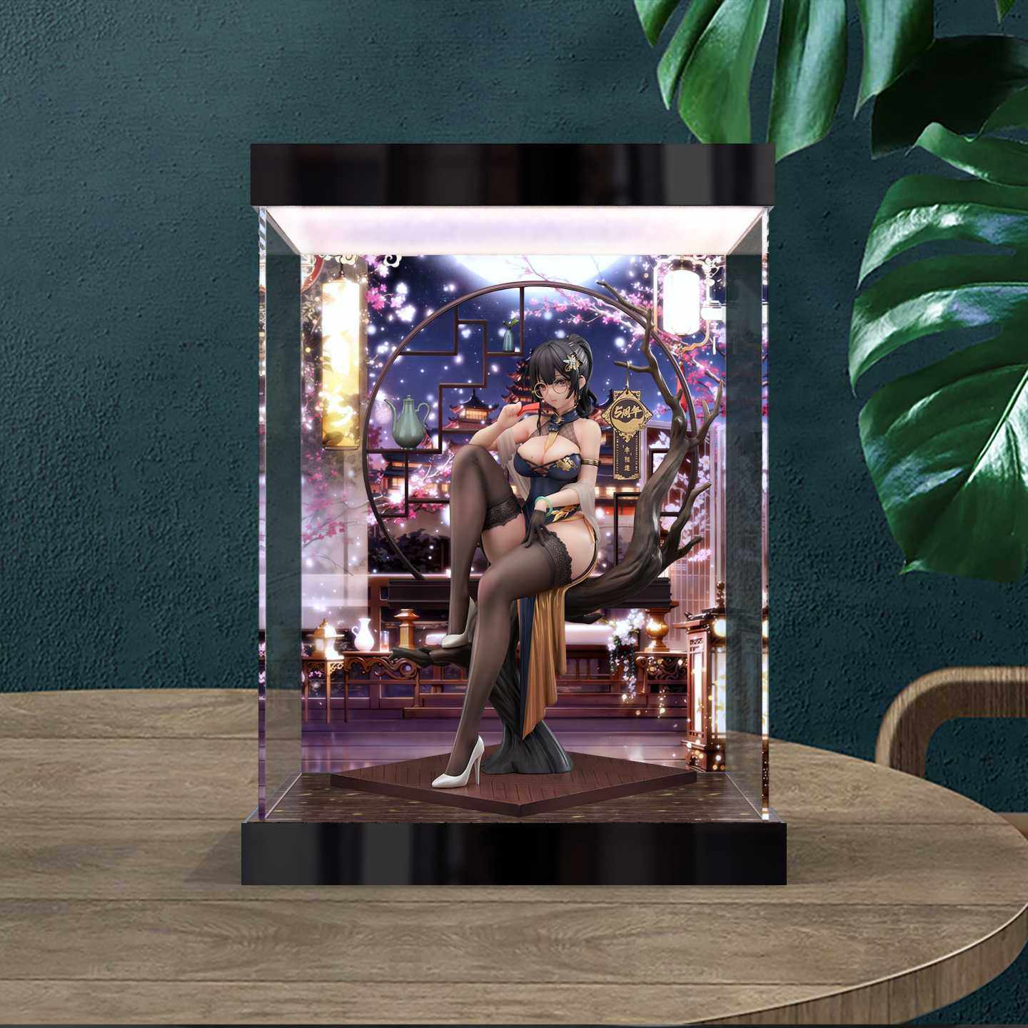 适用虾米大模王夏芈「幸」相逢旗袍玄墨&踏雪 亚克力带灯光收纳盒,收纳整理,手办收纳盒,淘宝优惠券,粉丝福利购,淘宝优惠卷