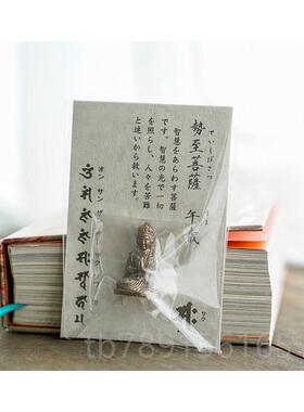 新款大势至菩萨进口作黄铜佛像身口手随袋佛生肖马桌面 摆件家居
