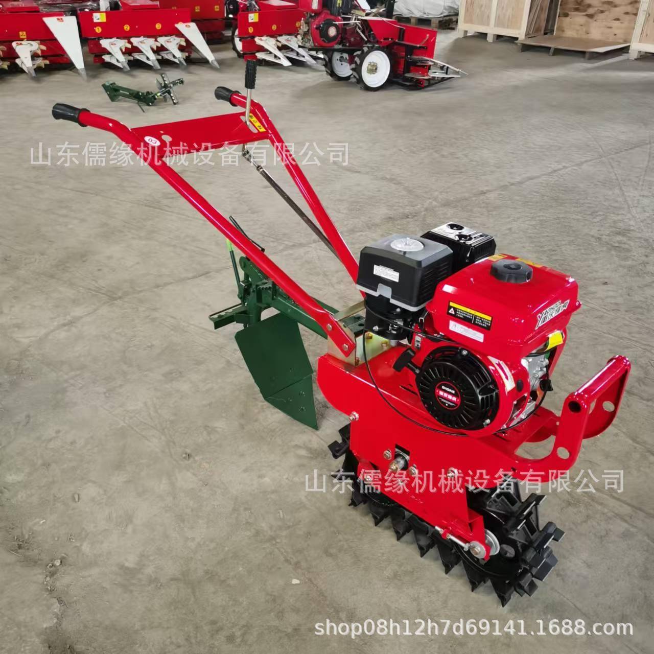 农用小型茶园施肥机多功能菜园开沟翻地机小红牛链轨式微耕机