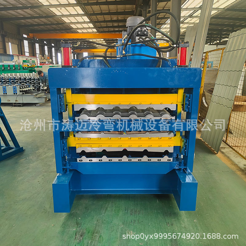 定做三层压瓦机单层两层彩钢瓦机器 快速全自动三层琉璃瓦压瓦机
