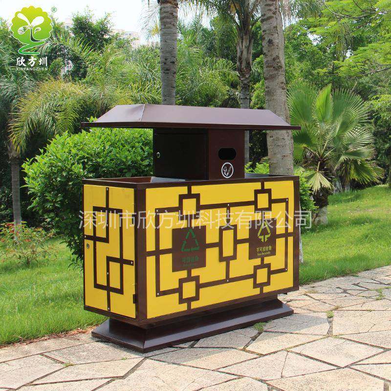 户外复古景区不锈钢垃圾桶两分类果皮箱街道步行街金属纸屑桶,基础建材,不锈钢垃圾桶,淘宝优惠券,粉丝福利购,淘宝优惠卷