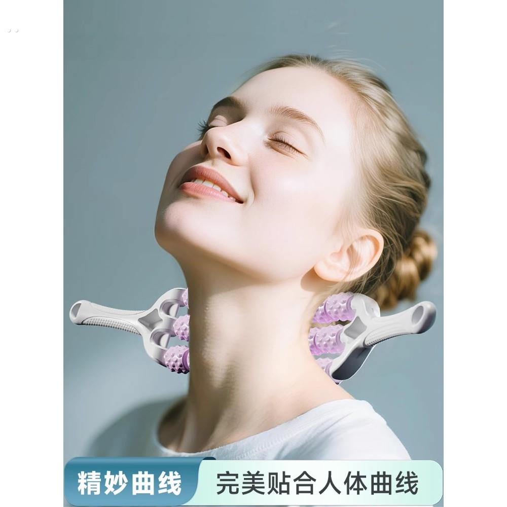 弯曲仿生狼牙棒瑜伽舒缓按摩感统训练肌肉放松滚轮轴腿部按摩器