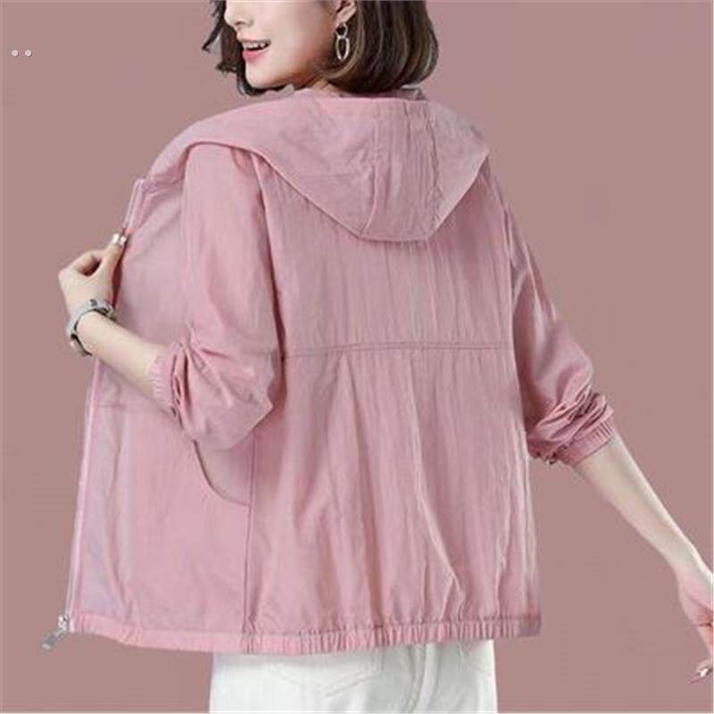 妈妈中长版防晒衣宽松透气女夏季中年薄款外套骑车防晒服杉紫外线