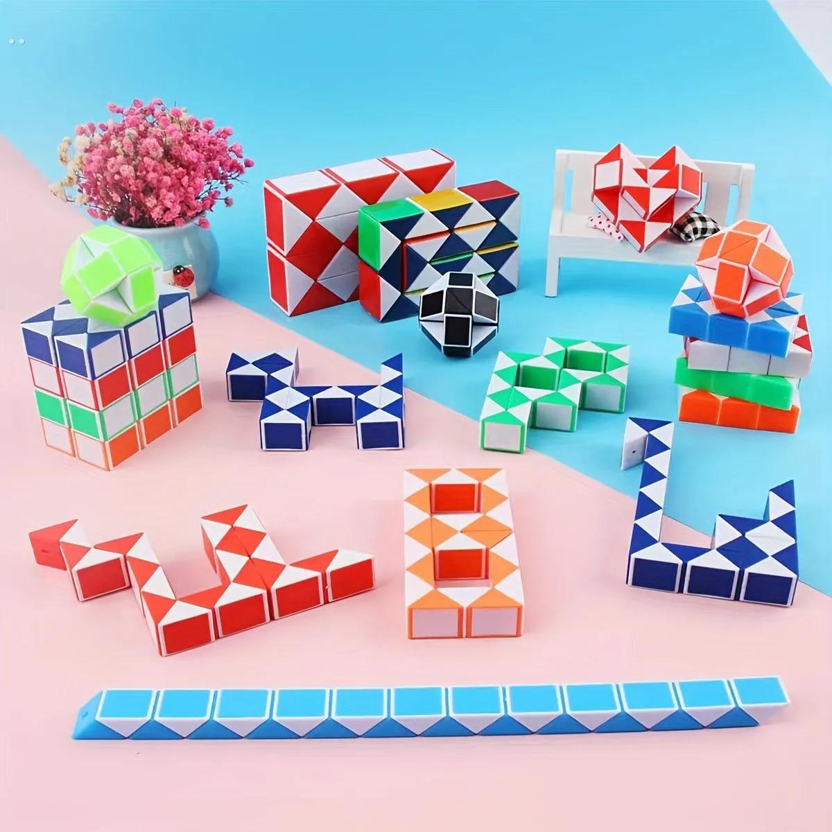 百变魔尺24段儿童益智玩具迷你魔方幼儿园初学者礼品学生礼物奖品