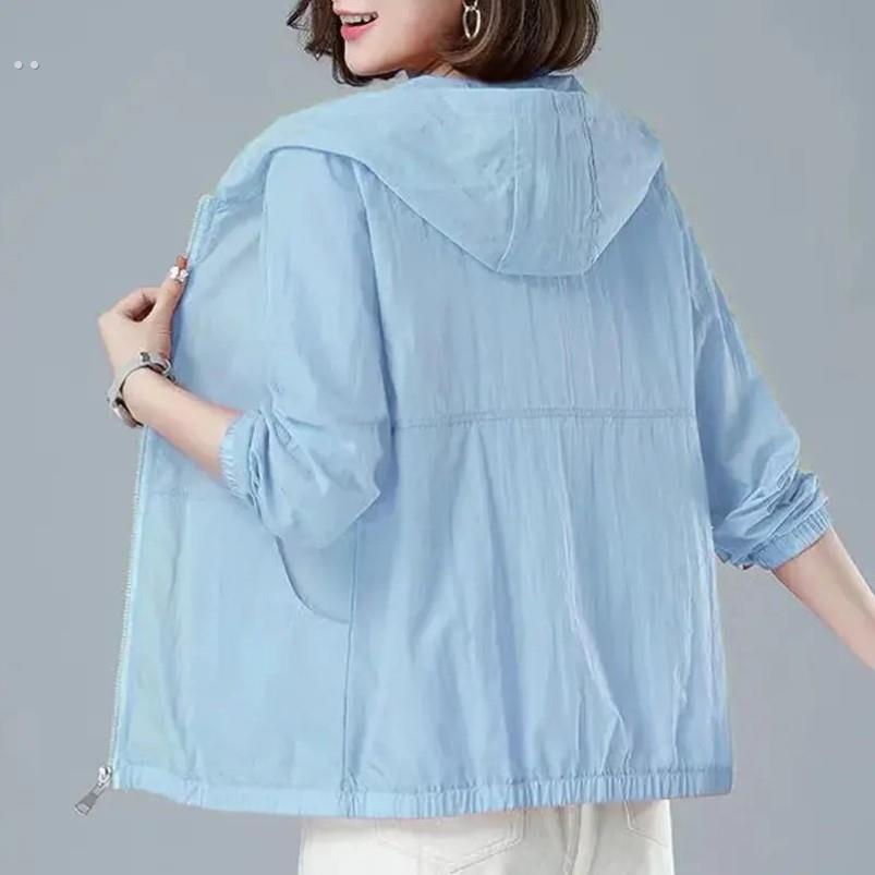 防晒衣女士2025夏季新款妈妈装中老年防晒服户外透气长袖薄款外套