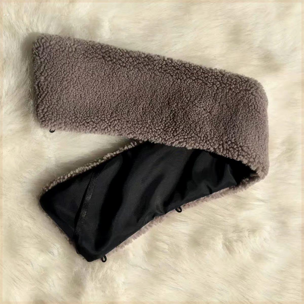 仿羊羔毛领单卖皮衣牛仔靓仔卡其深灰黑色白色假领子男款百搭通用