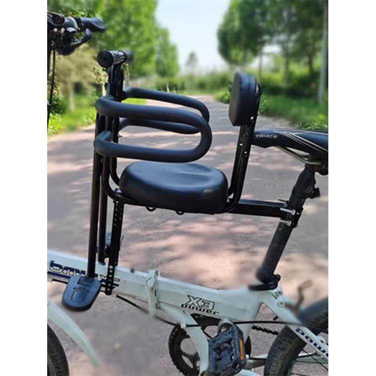 自行车儿童前置座椅山地车弯梁车折叠单车宝宝小孩前坐椅通用