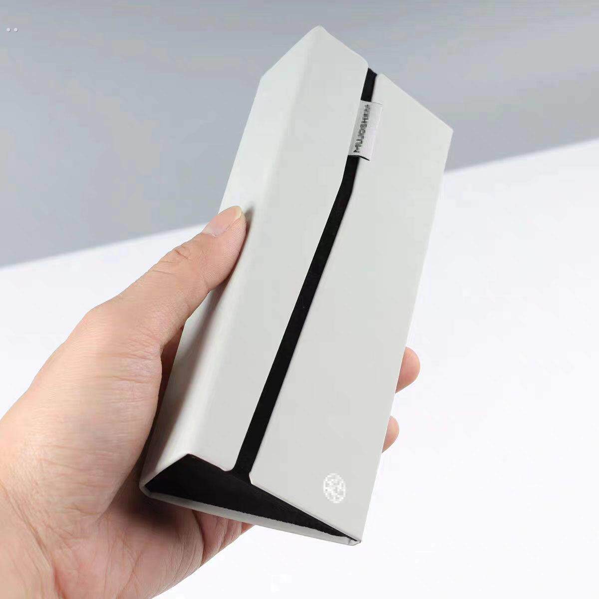 新款木九十折叠三角形眼镜盒近视眼镜盒简约便携男女通用收纳盒