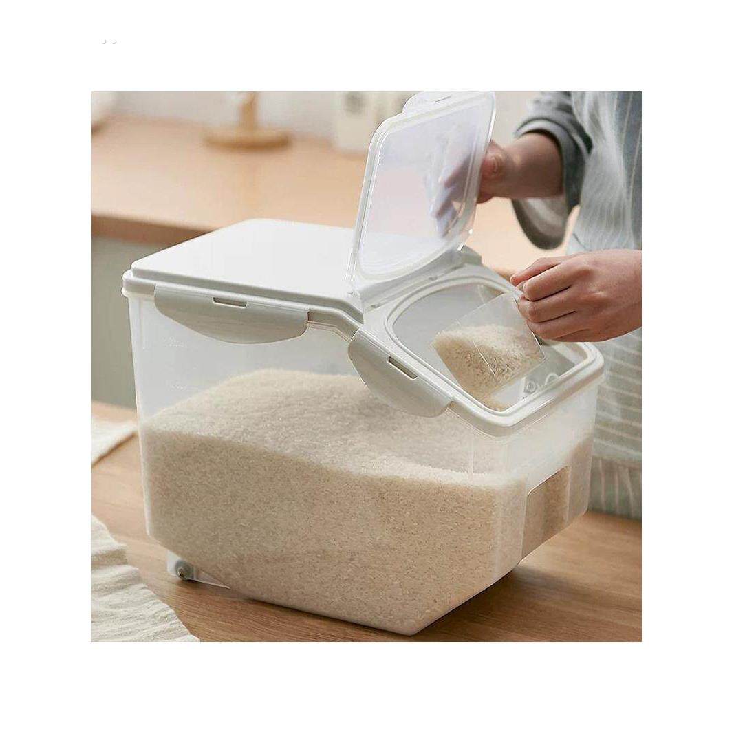日式新款米桶侧开防虫防潮密封专用储存罐米缸米箱面粉桶大米透明