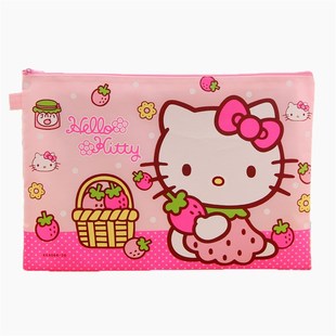 可爱A4文件袋卡通布艺补习袋大容量产检袋收纳袋资料袋拉链档案袋