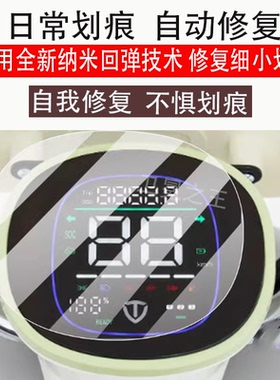 适用于台铃菲畅EB电动车仪表膜菲畅eb超能KL24E版液晶菲享保护贴膜TDTDO46Z显示屏非钢化膜套壳电瓶配件灯罩