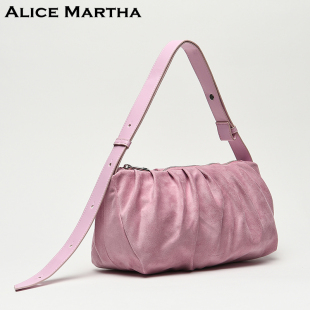 韩国ALICE MARTHA女秋单肩冬腋下包小众设计感云朵包通勤包褶皱包