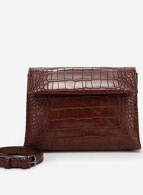 韩国alice martha女鳄鱼纹斜挎包小众高级感通勤单肩包小包