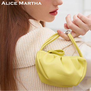 韩国ALICE MARTHA女精致迷你mini小挎包小众设计链条单肩包手包