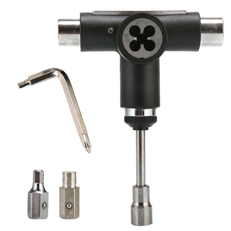 四轮滑板t型y型半自动工具带板牙滑板配件半自动工具棘轮套筒扳手