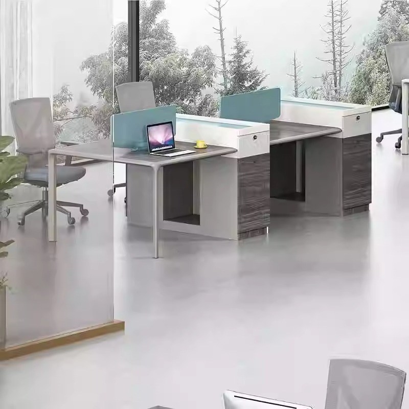 办公桌员工位简约现代公司家具屏风隔断卡座职员办公桌椅组合