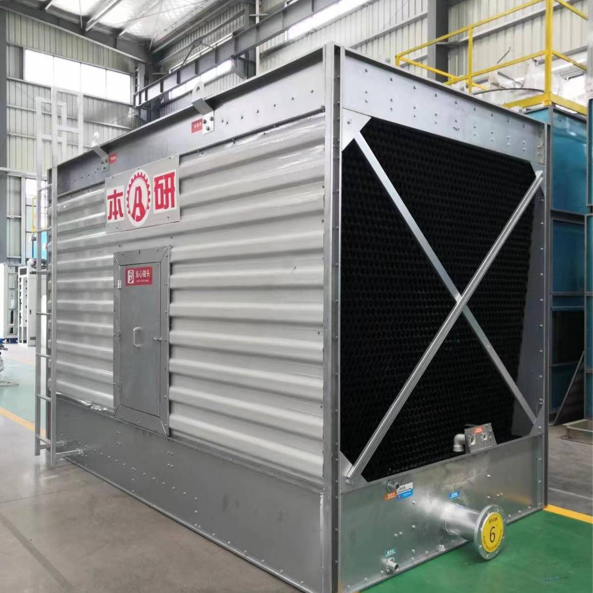 方形横流半钢冷却塔BY-HL-100T镀镁铝锌底盘风机节能降温