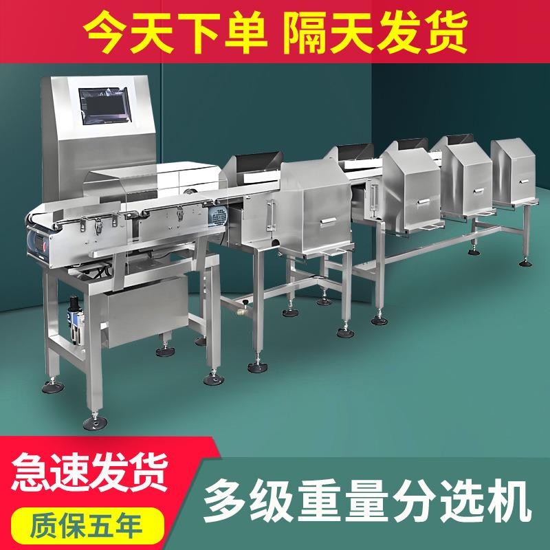 多级重量分选机自动称重复检多级重量分选机鱼肉食品称重分拣设备