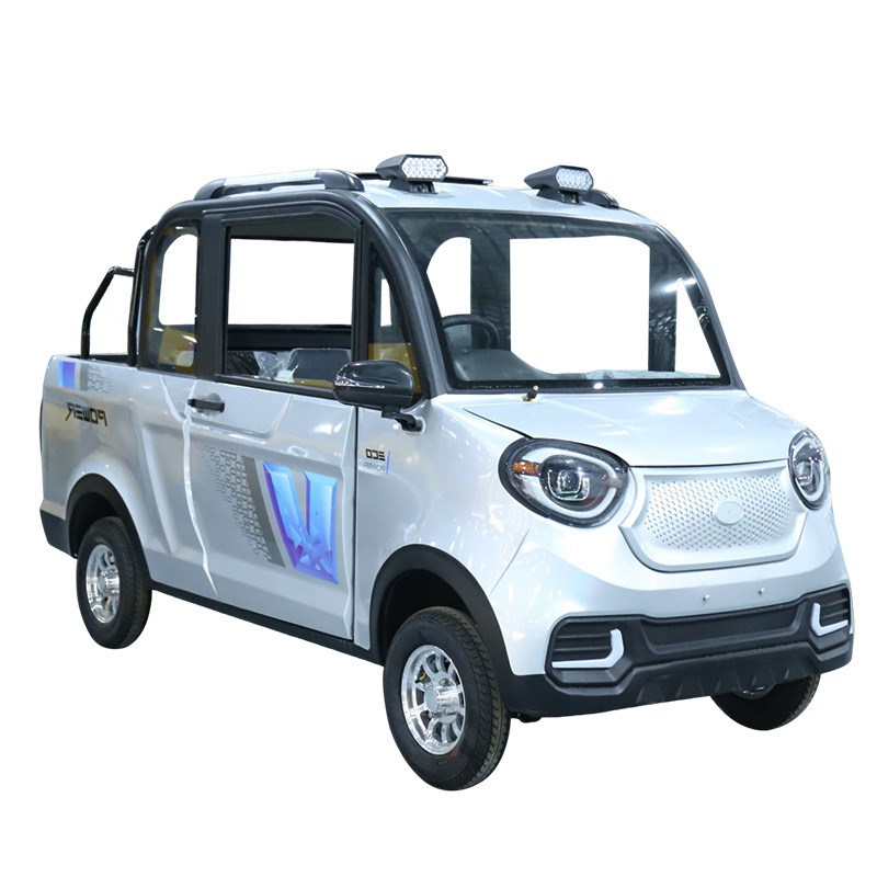 电动汽车新能源女士小四轮电动车家用代步车油电两用皮卡车拉货