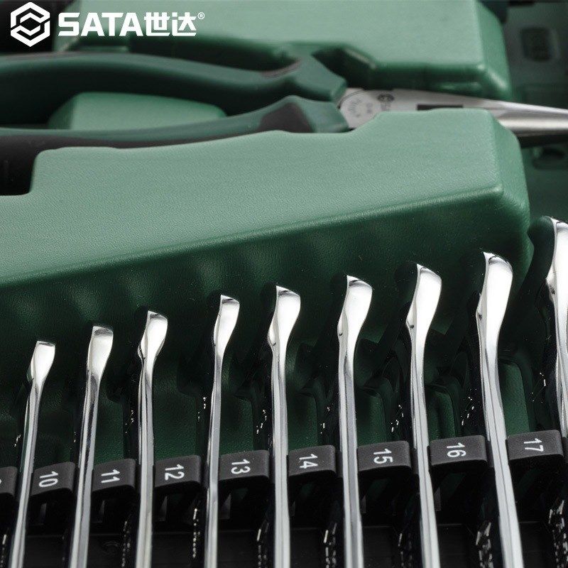 世达09516机械设备维修组套80件棘轮扳手螺丝批套筒活扳手09517